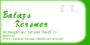 balazs kersner business card